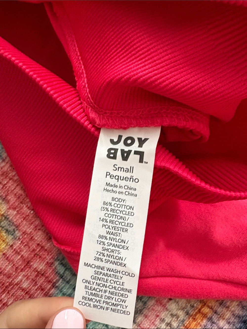 JoyLab Hot Pink Sports Bra Top and Skirt Set - Picture 3 of 3